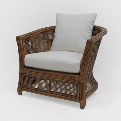 Cayman Rattan Armchair w Cream Cushions (Due 24/03/25)