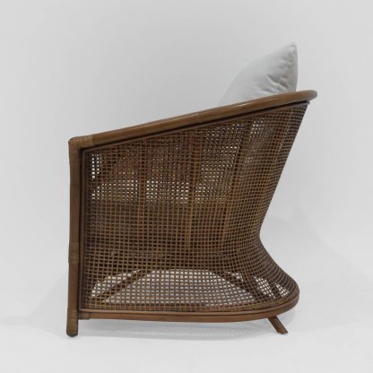 Cayman Rattan Armchair w Cream Cushions (Due 24/03/25) - Image 4